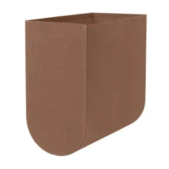 - Opbevaring - Medium Curved Box - Burnt Brown*Kristina Dam Online
