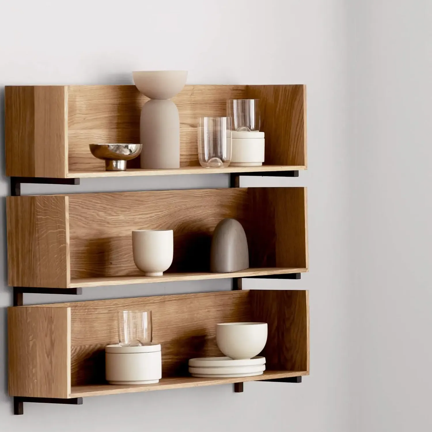 - væghylde i Eg - Stack Wall Shelf - 75 cm^Kristina Dam