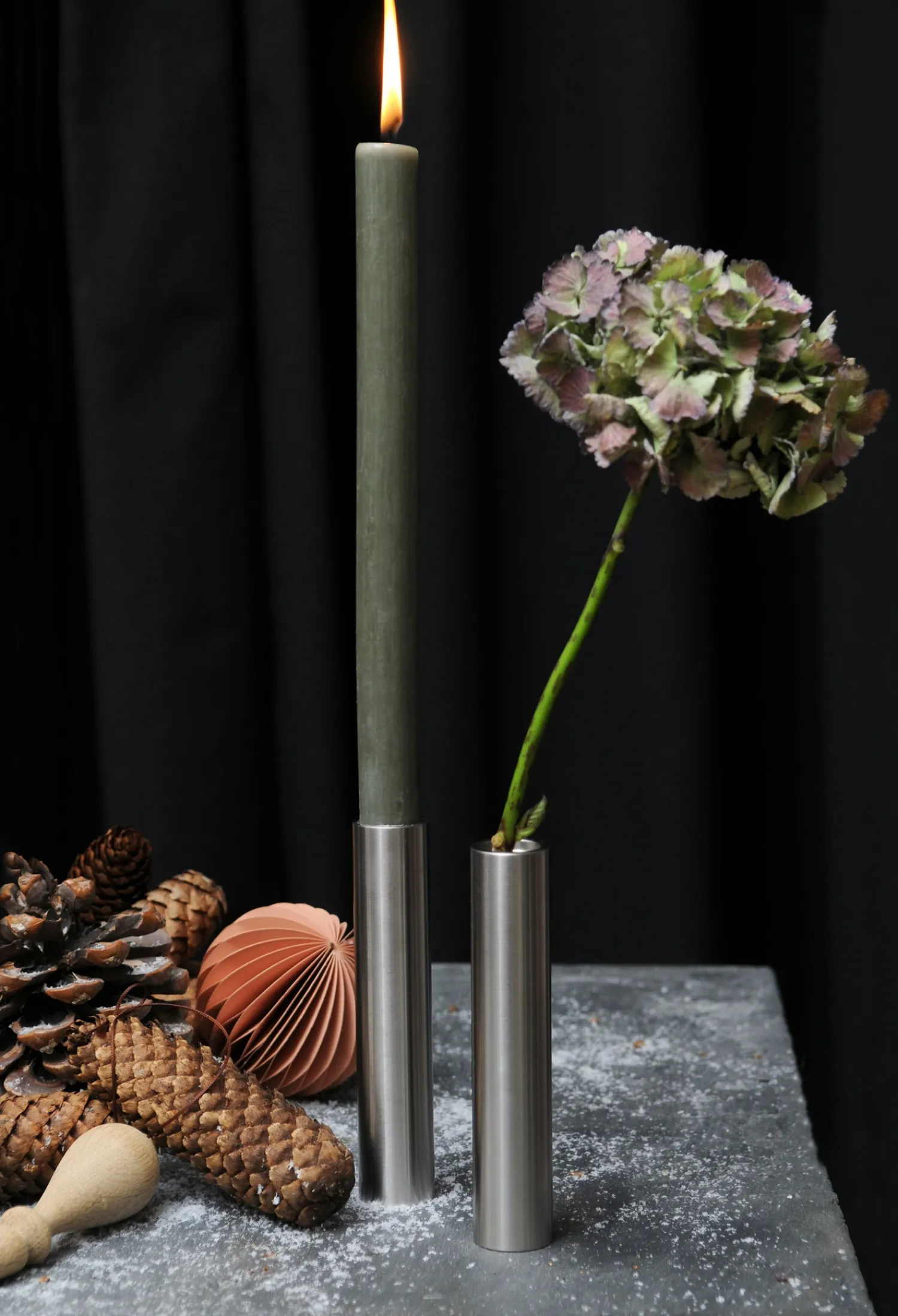 - Slim Light lysetage rustfri stål - Højde 10 cm^Kunstindustrien Online