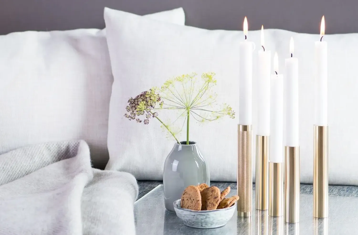 - Slim Light Lysetage messing - Højde 14 cm*Kunstindustrien Best