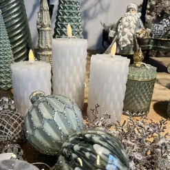 - LED Bloklys Pattern - Hvid*La Vida Sale