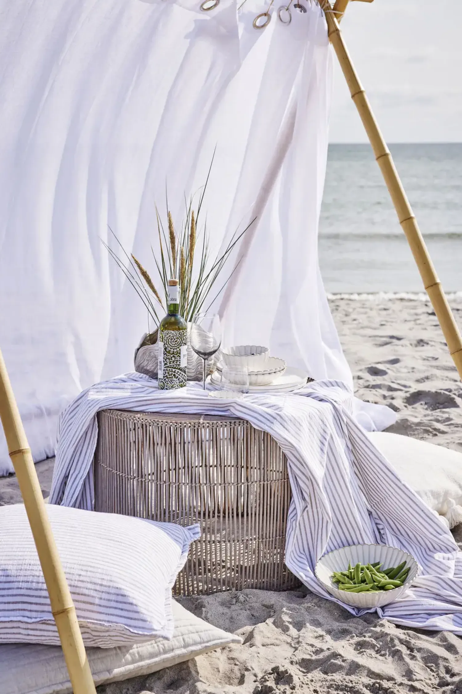 - Camille desserttallerken 19x19 cm. råhvid*Lene Bjerre Online