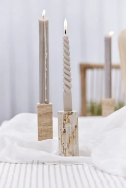 - Eliana lysestage 12,5 cm. sand marmor^Lene Bjerre Best