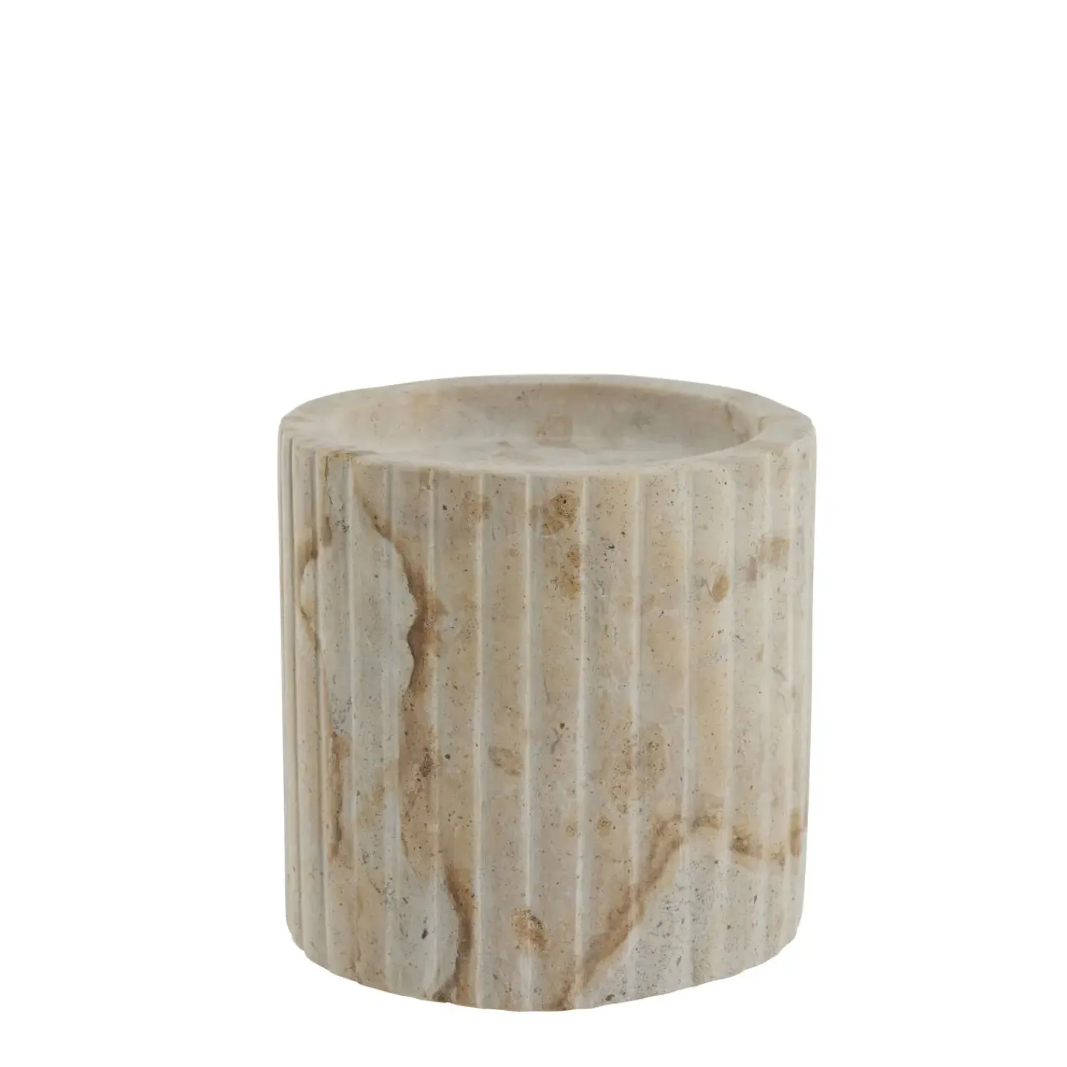 - Eliana stage til bloklys 10 cm. sand marmor^Lene Bjerre