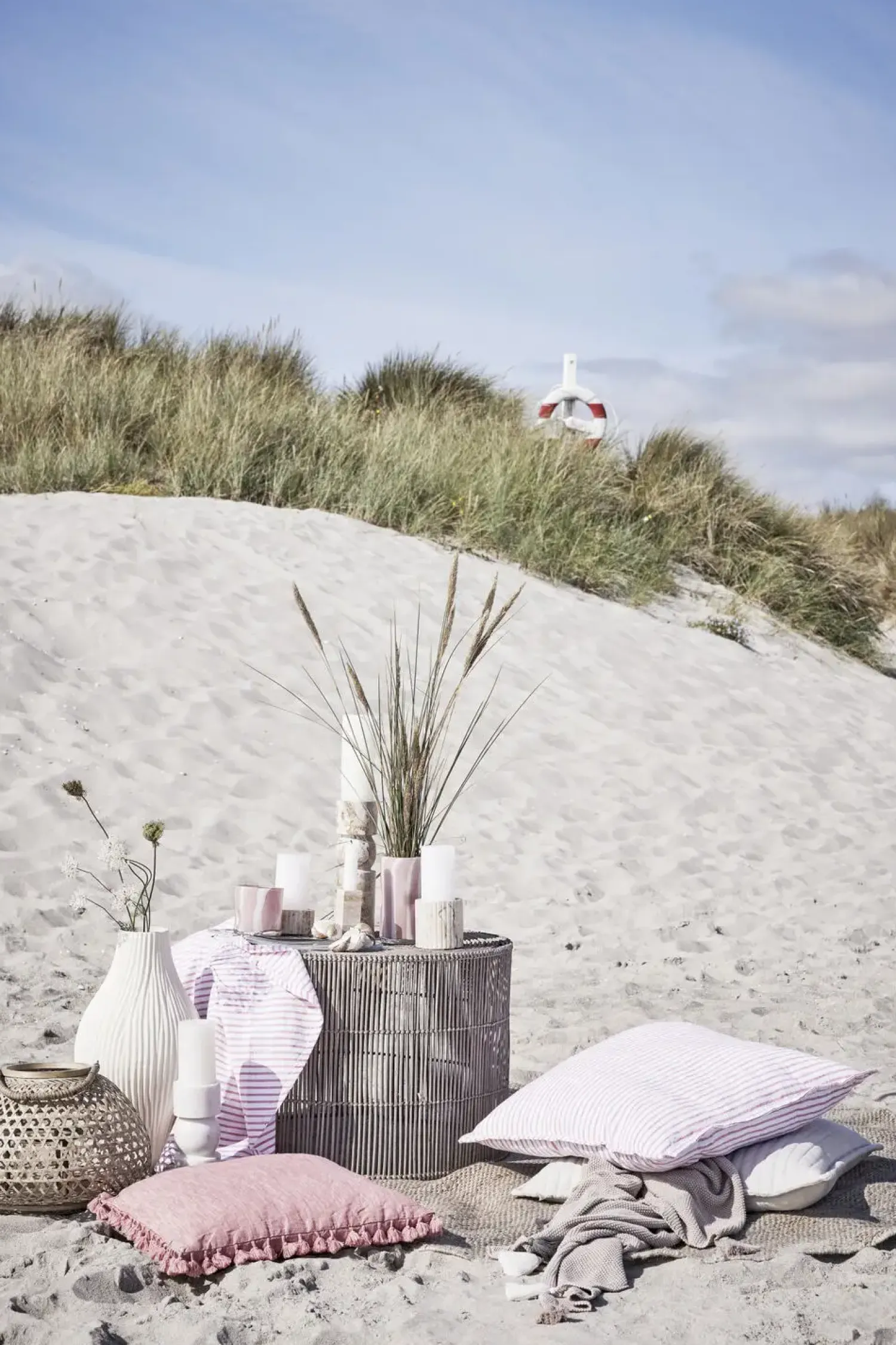 - Eliana stage til bloklys 10 cm. sand marmor^Lene Bjerre