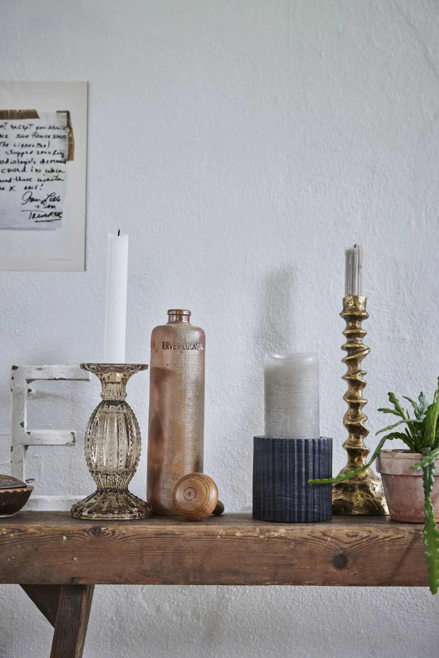 - Eliana stage til bloklys 10 cm. sort marmor^Lene Bjerre Outlet