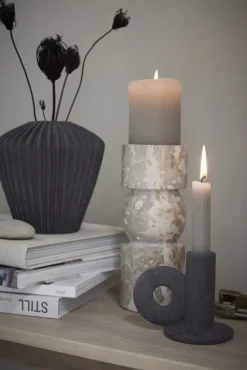 - Ellia Marmor lysestage H23 cm. sand^Lene Bjerre