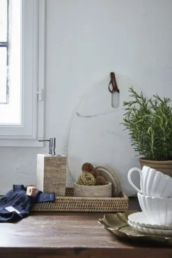 - Ellia skærebræt 40X30 hvid Marmor*Lene Bjerre New