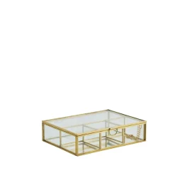 - Laura opbevarings æske guld 17,5x13 H4,5^Lene Bjerre Online