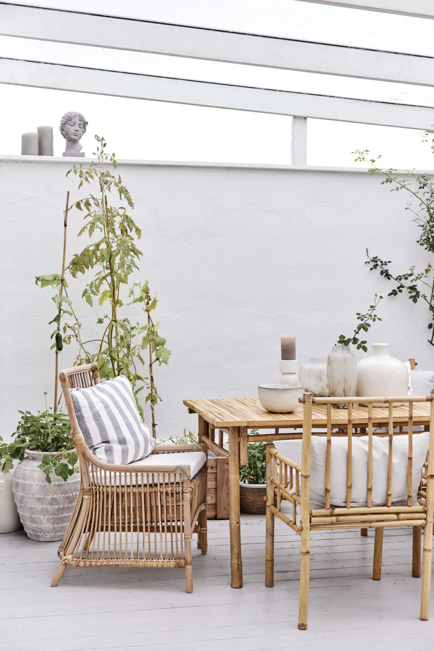 - Mara glasvase 23x24,5 cm. sølvgrå^Lene Bjerre Outlet