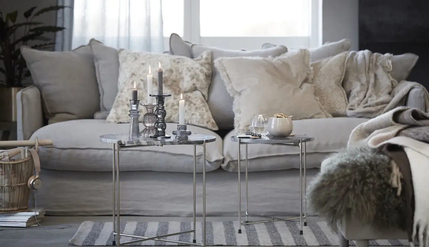 - Norah kurv H37 cm. natur*Lene Bjerre Clearance