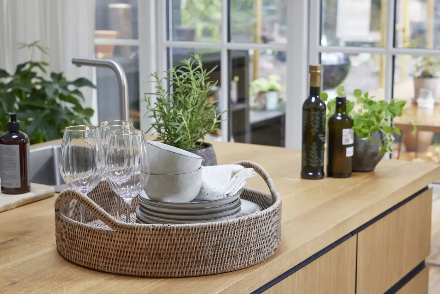 - Norah kurv 47,5X47,5X15 cm*Lene Bjerre Outlet