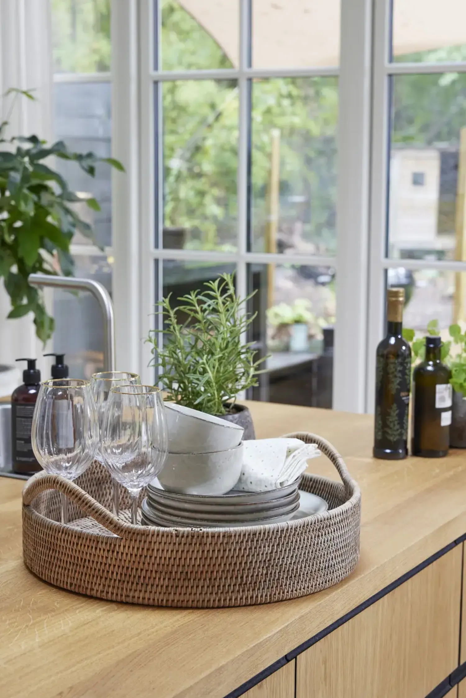 - Norah kurv 47,5X47,5X15 cm*Lene Bjerre Outlet