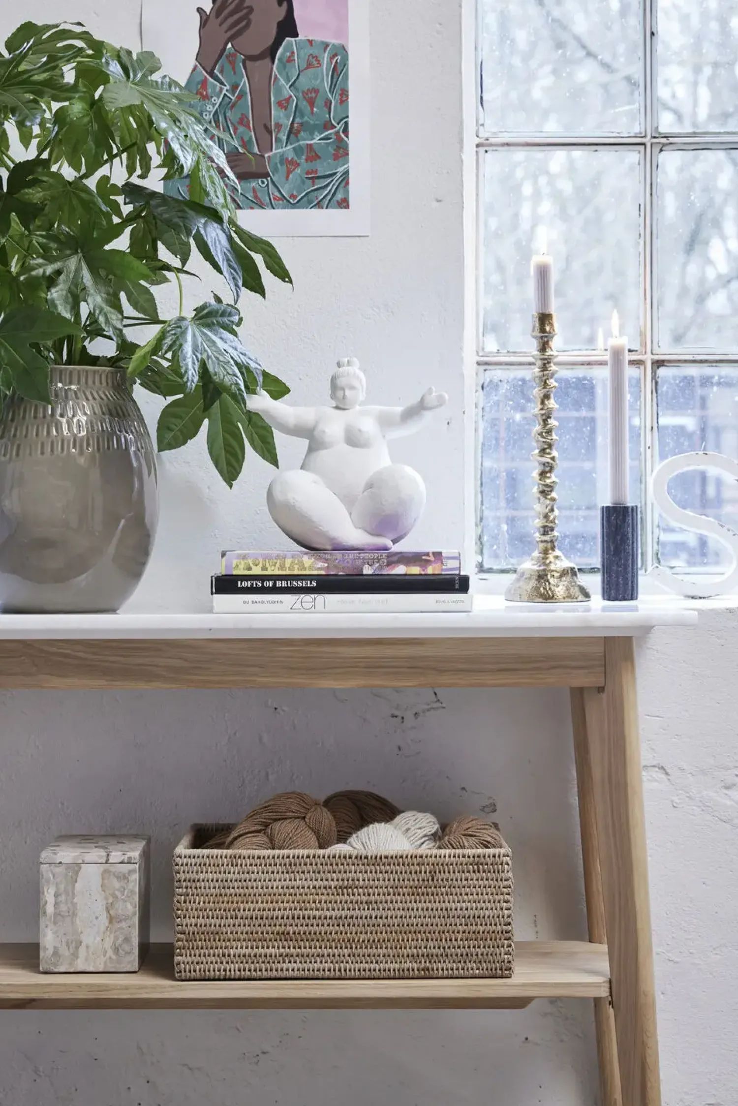 - Norah æske 40x25 cm. Natur^Lene Bjerre New