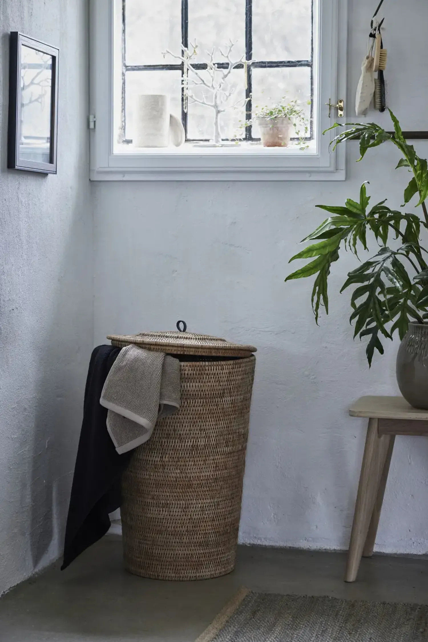 - Norah vasketøjskurv 70 cm. høj natur^Lene Bjerre Discount