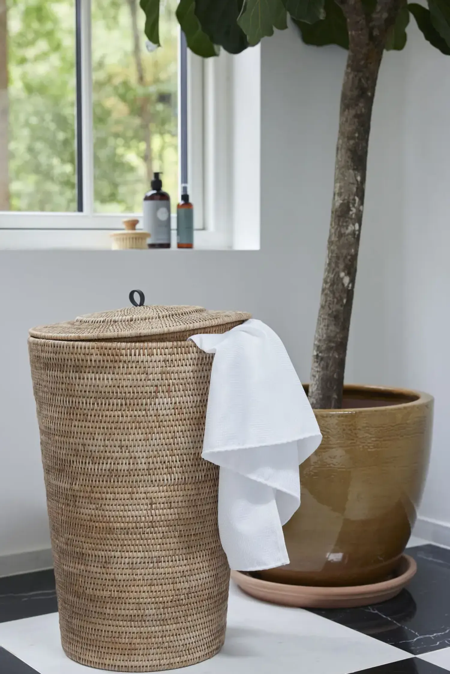 - Norah vasketøjskurv 70 cm. høj natur^Lene Bjerre Discount