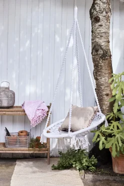 - Oville pude 50x50 cm. mørk sand m. kvaster*Lene Bjerre New