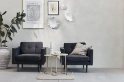 - Oville pude 50x50 cm. mørk sand m. kvaster*Lene Bjerre New