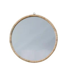 - Riselle rundt spejl Ø60 cm. natur^Lene Bjerre Outlet