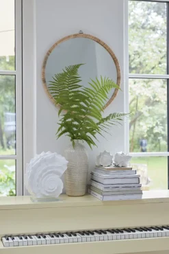 - Riselle rundt spejl Ø60 cm. natur^Lene Bjerre Outlet