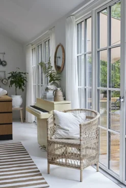 - Riselle rundt spejl Ø60 cm. natur^Lene Bjerre Outlet