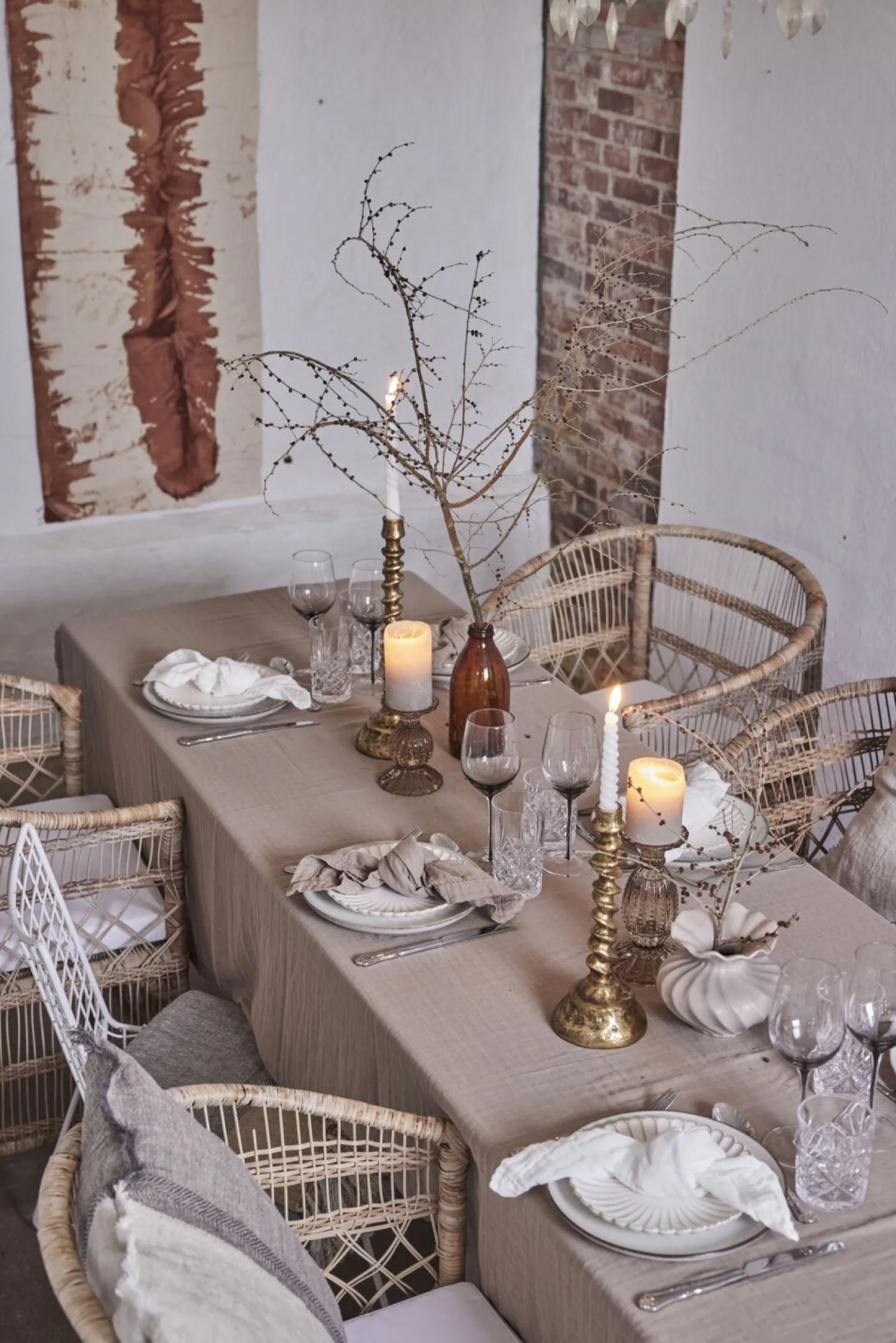 - Rustic bloklys sølvgrå stor*Lene Bjerre Online