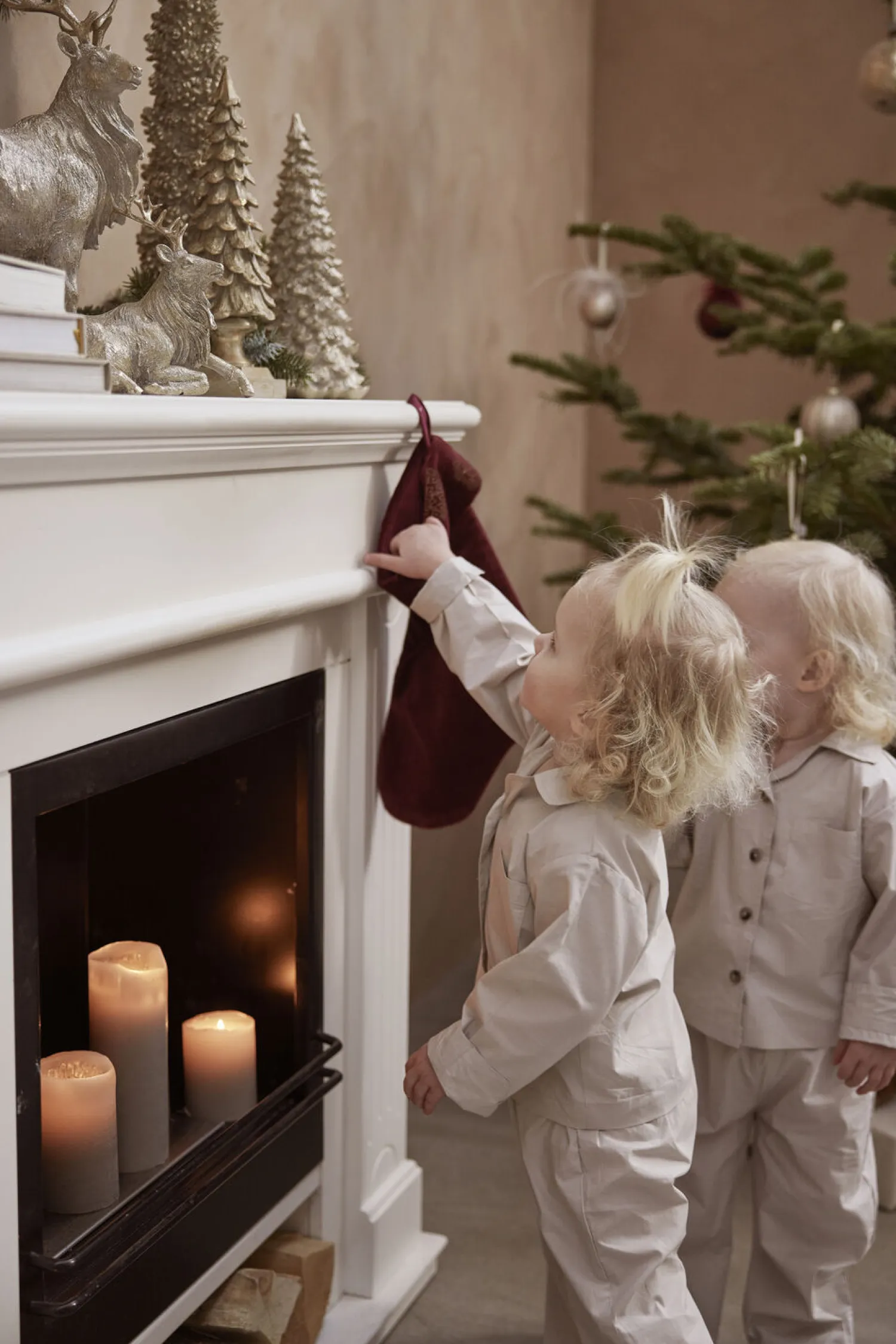 - Rustic bloklys sølvgrå stor*Lene Bjerre Online