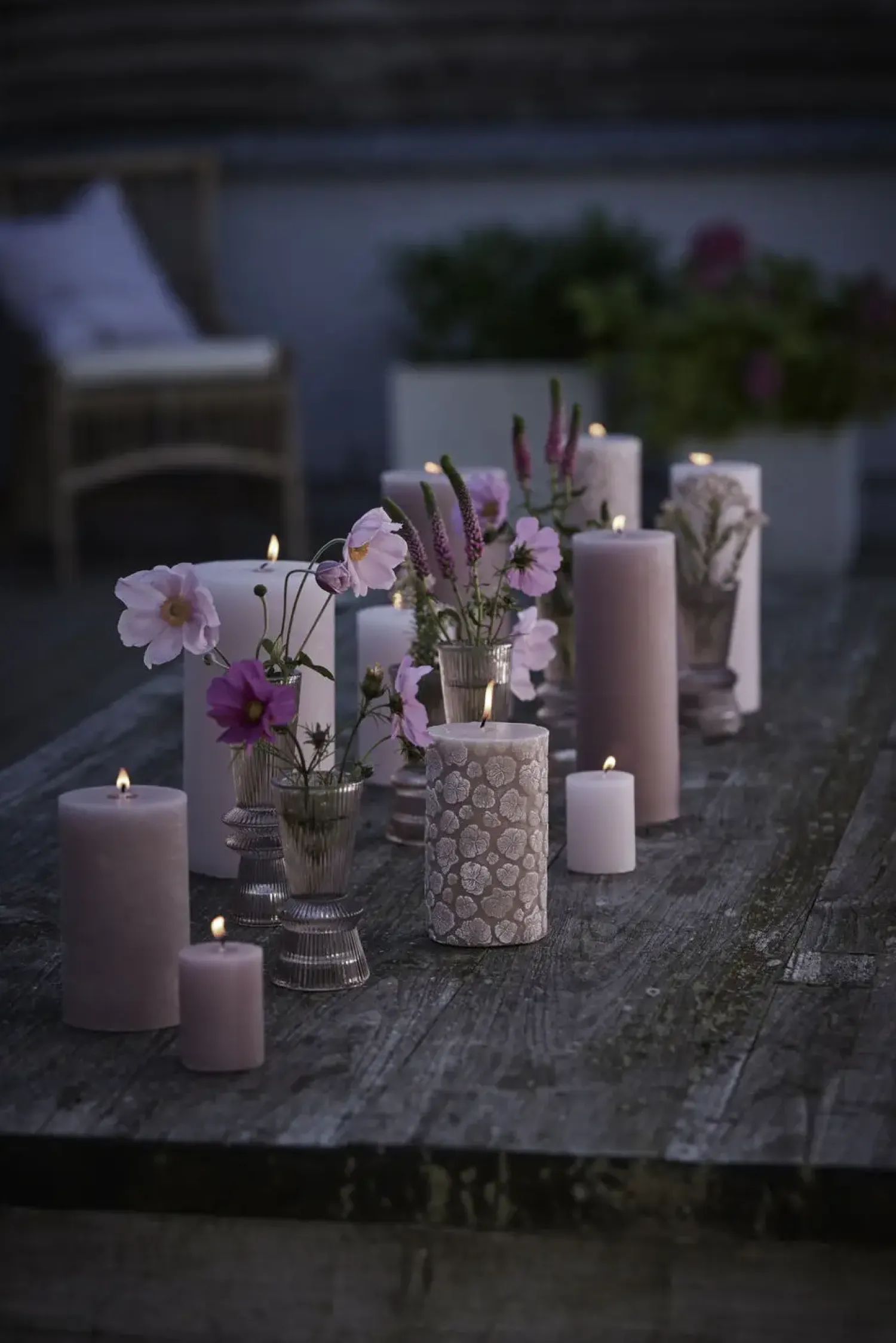 - Rustic bloklys støvet aubergine mellem^Lene Bjerre Discount