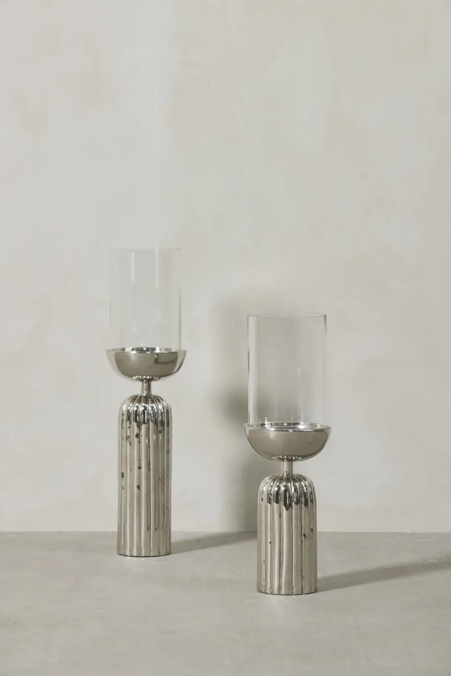 - Sandia stage til bloklys H43,5 cm. sølv^Lene Bjerre Clearance