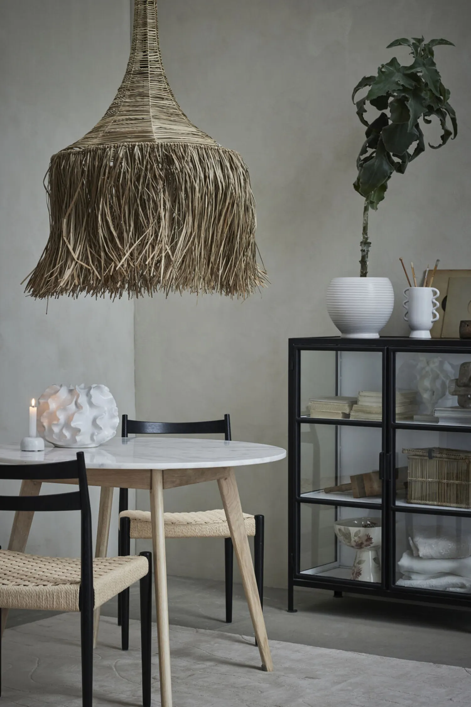 - Sannia vase H20,5 cm. hvid*Lene Bjerre