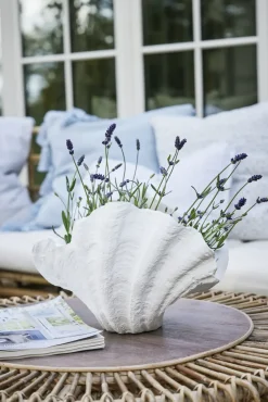 - Shella dekorationsvase H23 cm. hvid*Lene Bjerre Outlet