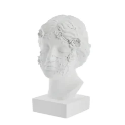 - Sielle figur kvinde m. blomster 31 cm. hvid*Lene Bjerre Clearance