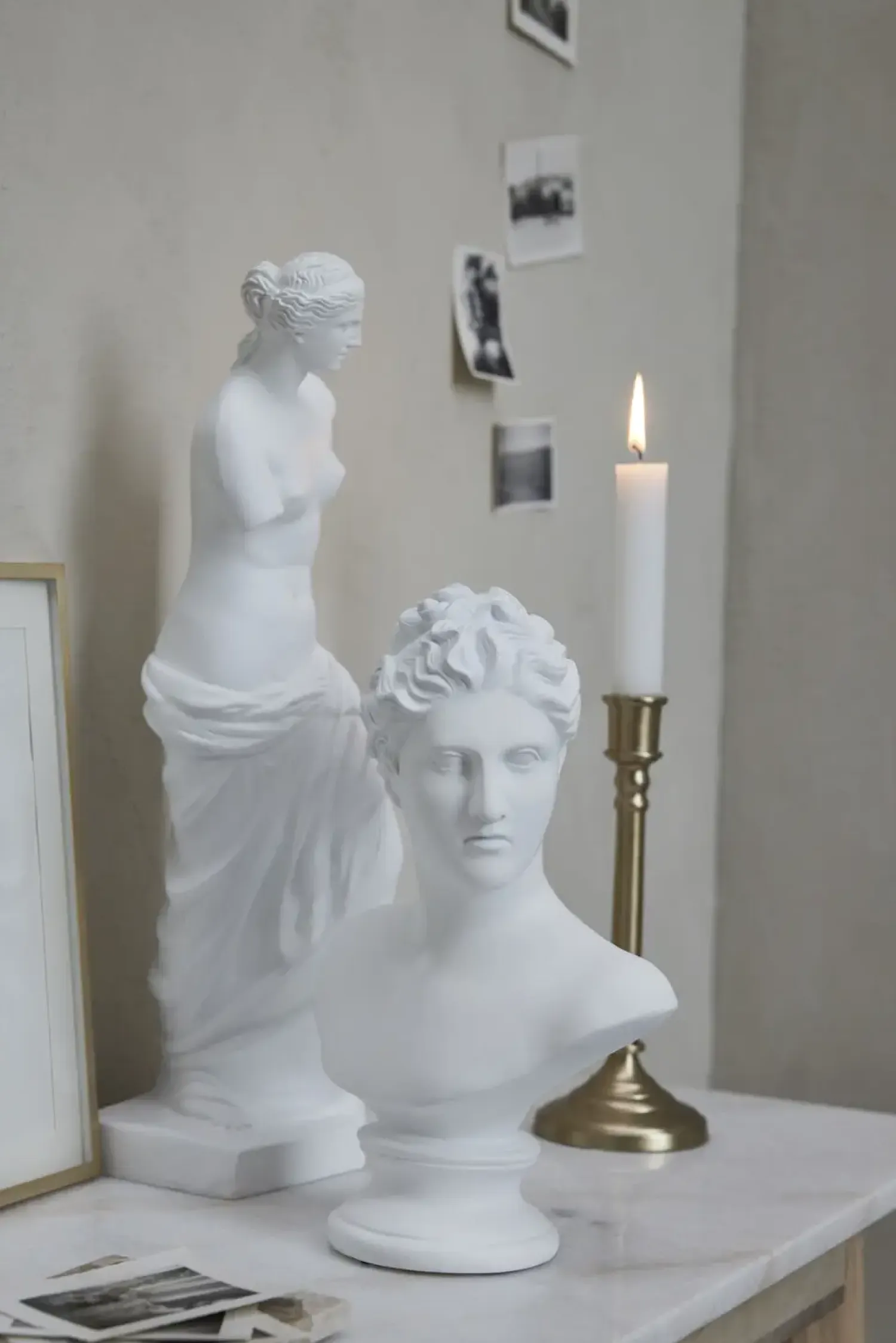 - Statia skulptur H46,2 cm. hvid*Lene Bjerre Discount