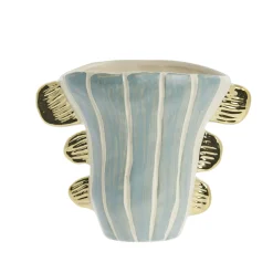 - Valentina vase i keramik 24x13 cm. mint/guld^Lene Bjerre Hot