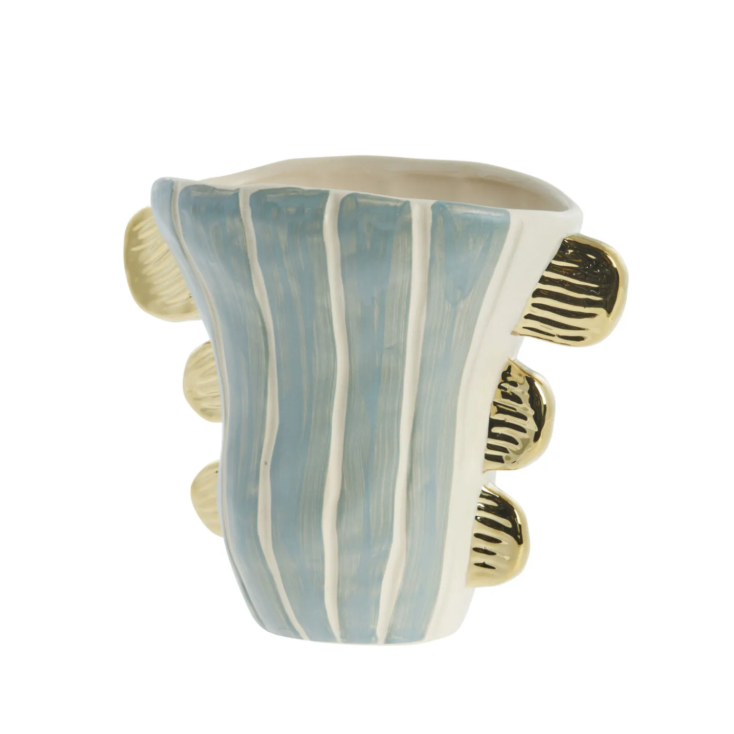 - Valentina vase i keramik 24x13 cm. mint/guld^Lene Bjerre Hot