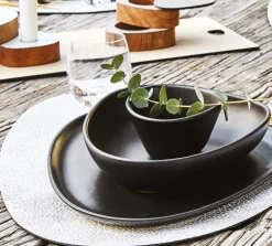 - Curve Tallerken - Lunch Plate - 2 stk. - Sort^LindDNA Clearance