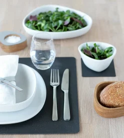 - Dækkeserviet - Table mat square - Hippo Antracite Grey 35x45 cm*LindDNA Discount