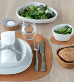 - Dækkeserviet - Table mat curve - Hippo Warm Grey - 37x44 cm^LindDNA Clearance