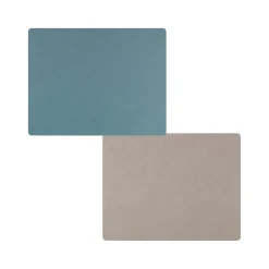 - Dækkeserviet - Double Nupo Square - Lyseblå/lysegrå - 35x45 cm*LindDNA Best