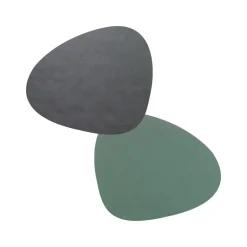 - Dækkeserviet curve 37 x 44 cm - vendbar - Nupo - Antracit/Pastelgrøn*LindDNA Sale