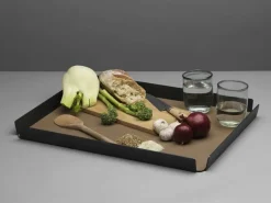 bakke - Tray square small (nupo metallic/alu anthracite)*LindDNA Hot