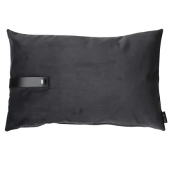 pude - Mørkegrå pude i velour 60 x 40*Louise Smærup