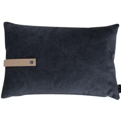 pude - Pude i sort canvas 60 x 40 cm^Louise Smærup Hot