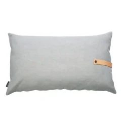 pude - Vendbar pude i grå Canvas 80 x 50 cm^Louise Smærup