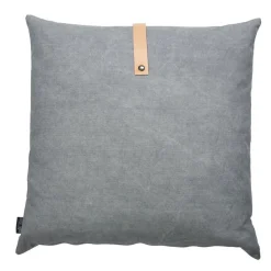 pude - Vendbar pude i grå Canvas 65 x 65 cm*Louise Smærup Outlet