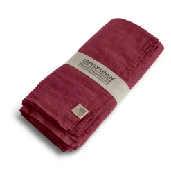 - Dug - Cabernet (Rød) - 145x300 cm*Lovely Linen Discount