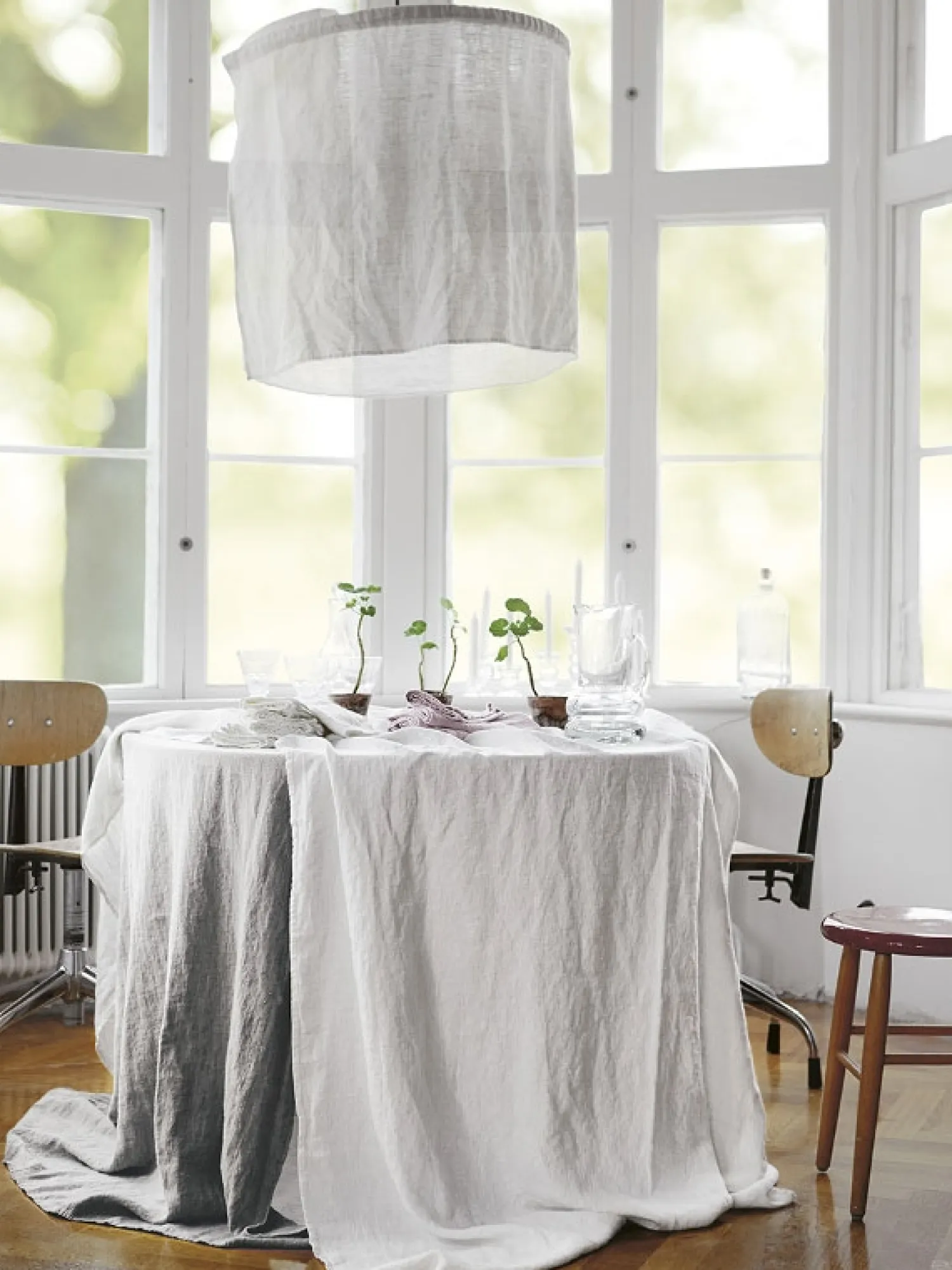 - Dug - Lovely - Lys Grå - 145x250 cm^Lovely Linen Best