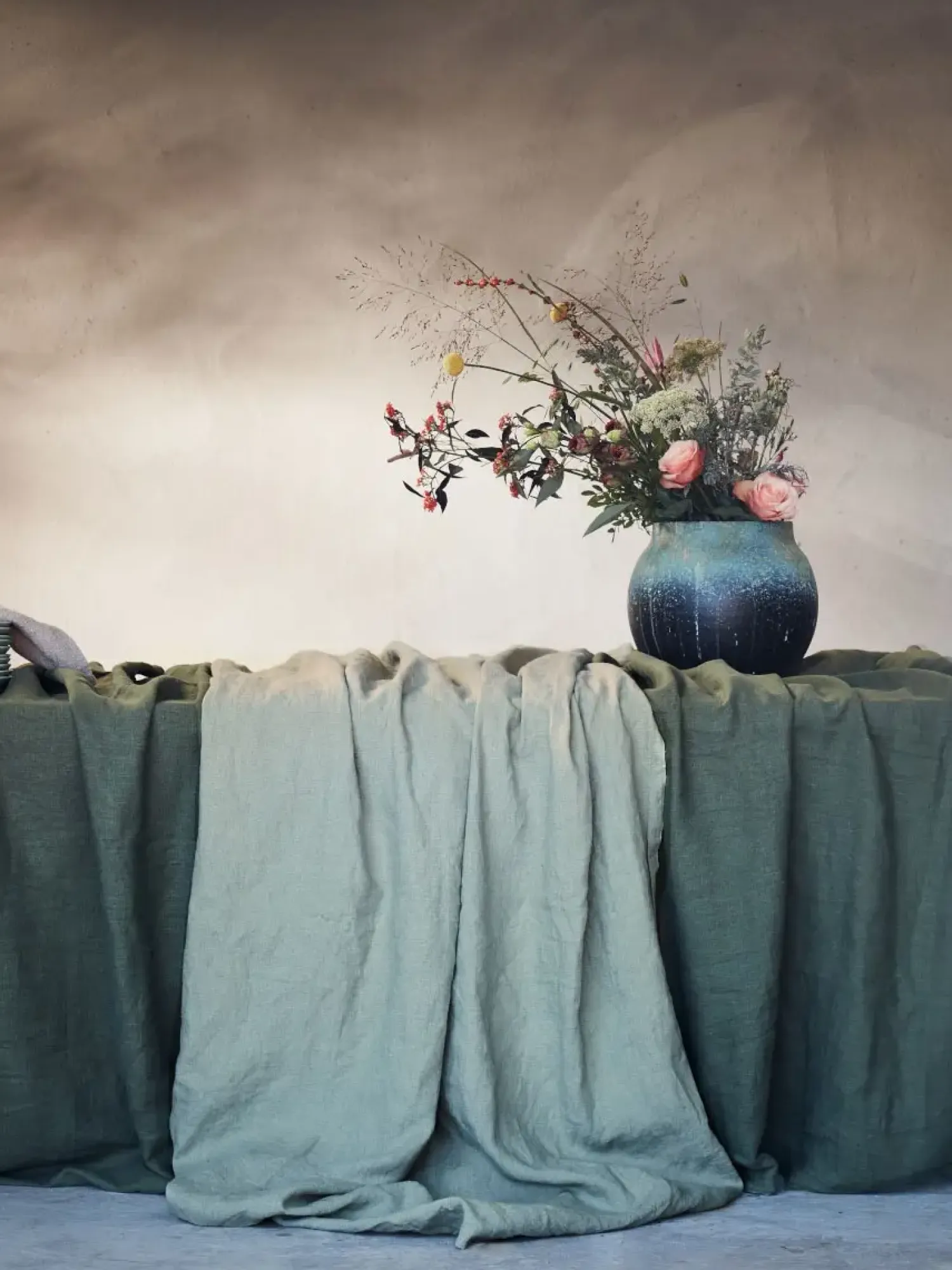 - Dug - Lovely - Avocado/Grøn - 145x250 cm*Lovely Linen Sale