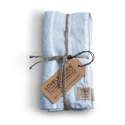 - Stofserviet - Misty - Stripe Sky^Lovely Linen Outlet