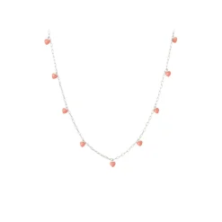 - Halskæde - Love U - Sølv/Burnt Coral^LULU Copenhagen Hot
